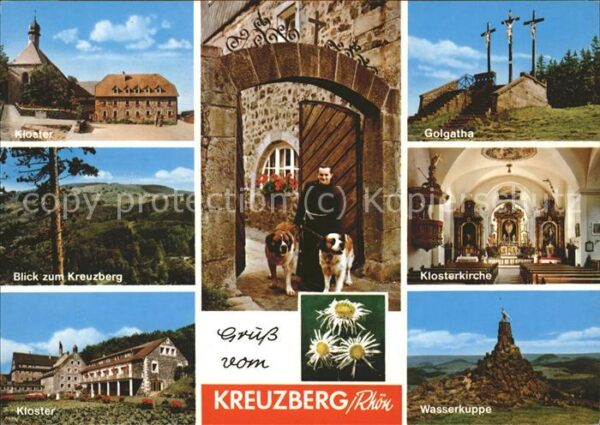 Kreuzberg Rhoen Kloster Kirche Mönch mit Bernhardinern