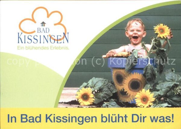 Bad Kissingen Kind im Blumenkübel