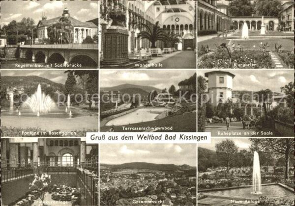 Bad Kissingen Regentenbau Wandelhalle Kurgarten Fontä