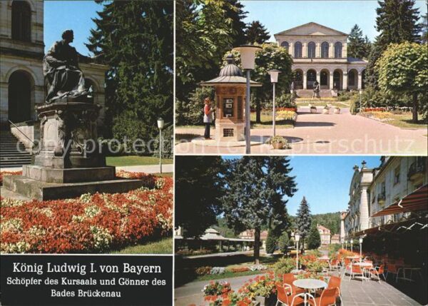 Bad Brueckenau Denkmal König Ludwig I Kurhaus Kurterra