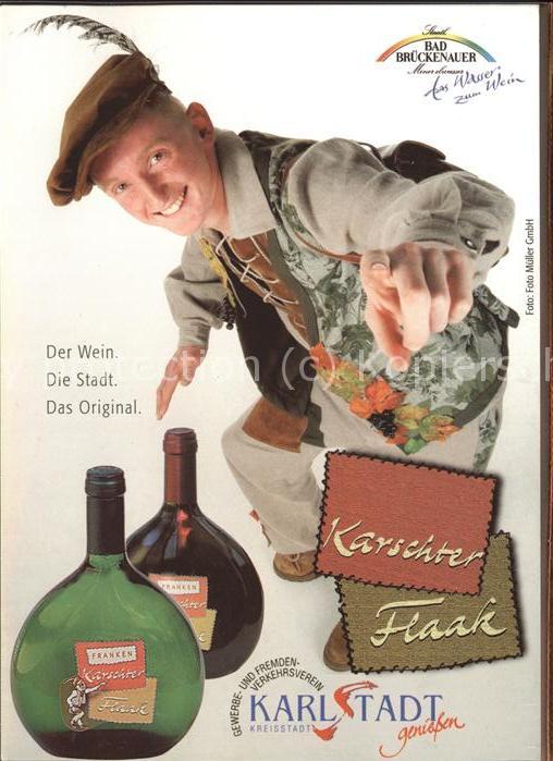 Bad Brueckenau Weinwerbekarte