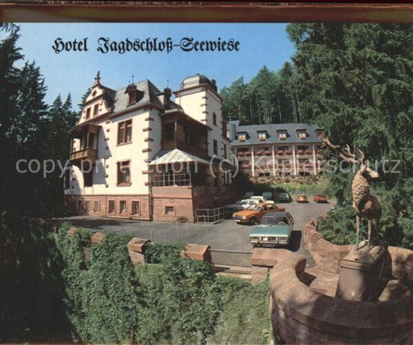 Graefendorf Unterfranken Hotel Jagdschloss Seewiese Hirschskulpt