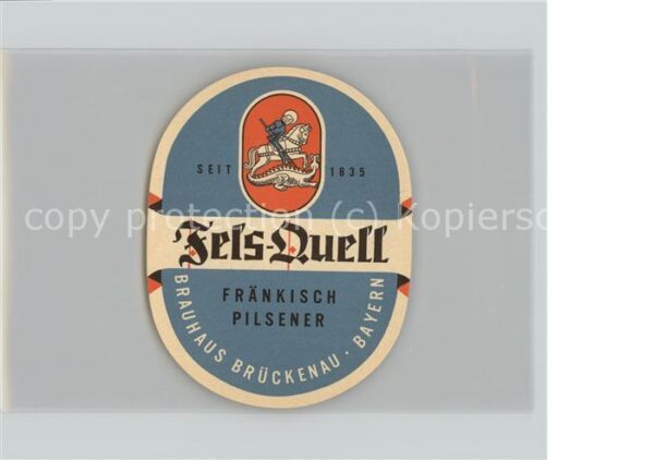 Bad Brueckenau Brauhaus Fels Quell Etikett