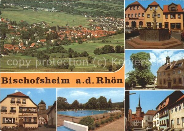 Bischofsheim Rhoen Panorama Marktbrunnen Ortsansichten Sch