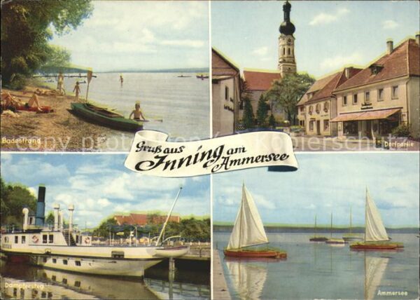 Inning Ammersee Badestrand Dorfpartie Dampfersteg Ammer