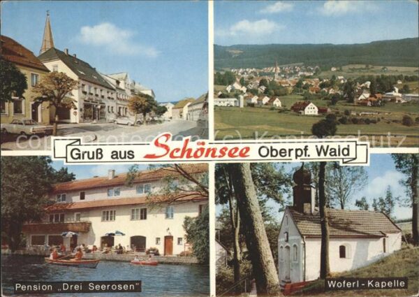 Schoensee Dorfpartie Panorama Pension Drei Seeros