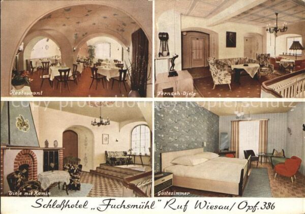 Wiesau Schlosshotel Fuchsmühl Gastraum Diele K