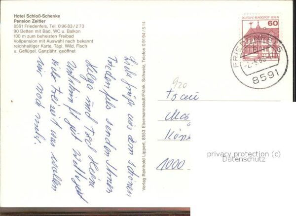 Friedenfels Ortsansicht mit Hotel Schlossschenke Ga – Bild 2
