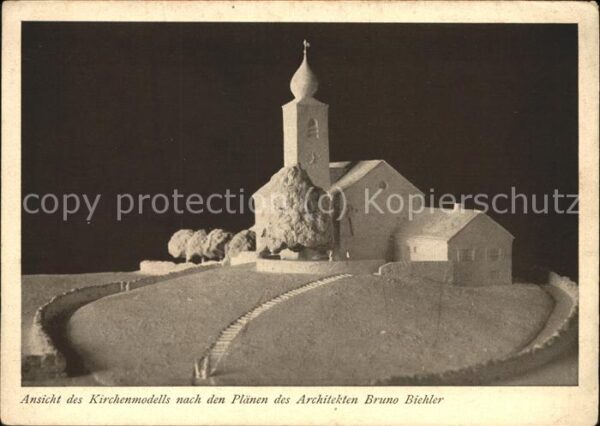 Bad Wiessee Kirchenmodell zum Bau der ev Kirche auf