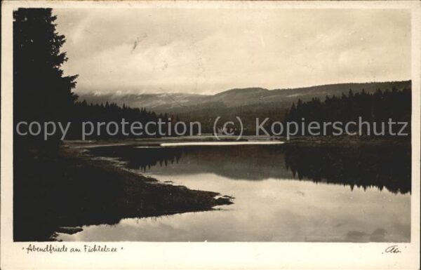 Fichtelgebirge Abendfriede am Fichtelsee