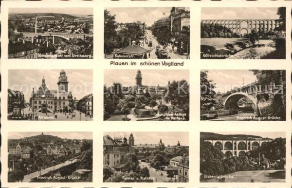 Plauen Vogtland Gesamtansicht vom Streitsberg  Altmarkt