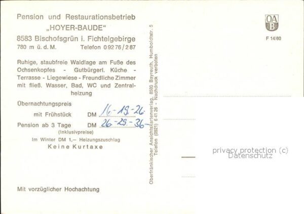 Bischofsgruen Hoyer Baude – Bild 2