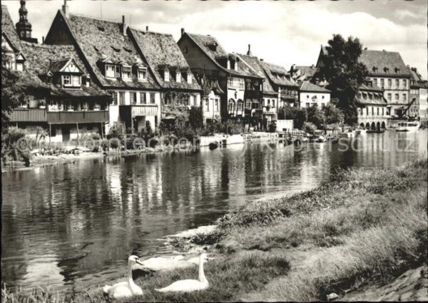 Bamberg Wohnlandschaft mit Fluss u schwänen