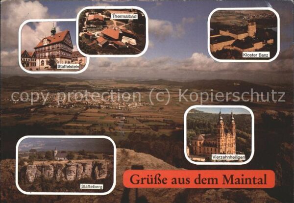 Staffelberg Blick ins Maintal Thermalbad Kloster Ba
