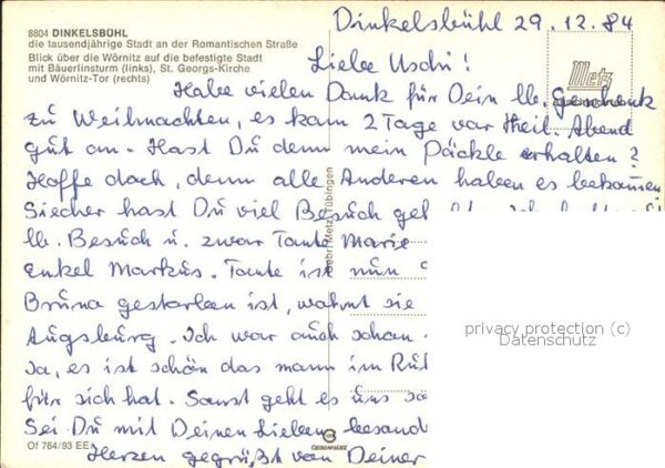 Dinkelsbuehl Blick auf die Wörnitz St. Georgs-Kirche – Bild 2