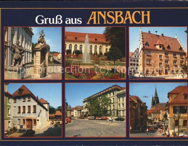 Ansbach Mittelfranken Schloss-Eingang Orangerie Stadthaus Mus