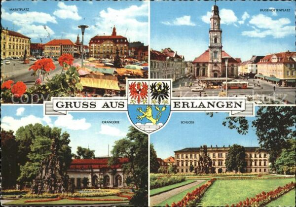 Erlangen Marktplatz Hugenottenplatz Orangerie