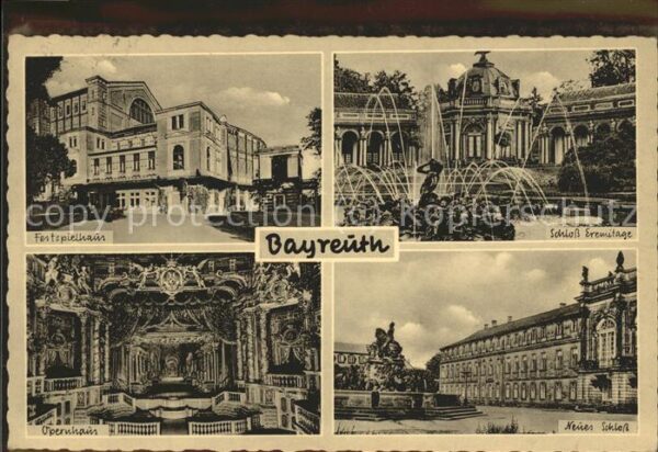 Bayreuth Festspielhain Schloss Eremitage Opernha