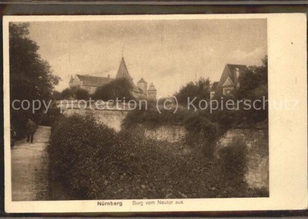 Nuernberg Burg vom Neutor aus