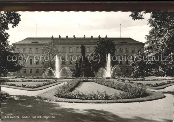 Erlangen Schloss mit Schlossgarten Luftschutzver