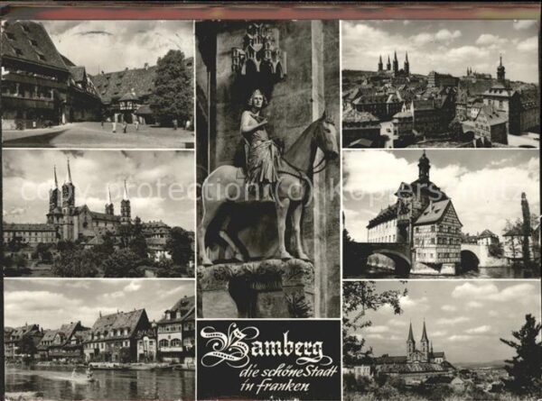Bamberg Denkmal-Domreiter Dom  Rathaus klein-Ve