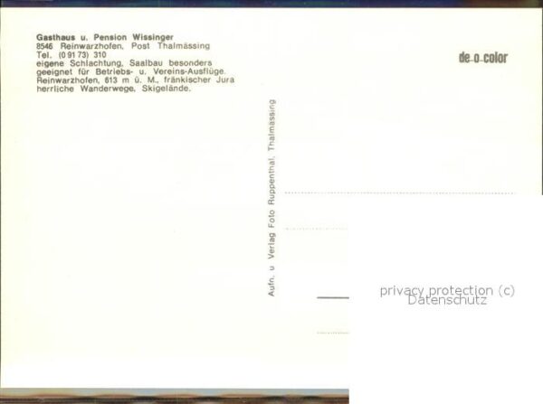 Reinwarzhofen Mittelfranken Gasthaus Wissinger-Reinwarzhofen – Bild 2