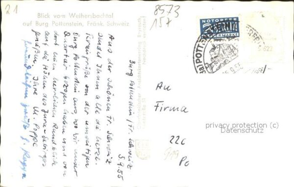 Pottenstein Oberfranken Burg Pottenstein Fränk. Schweiz Weihers – Bild 2