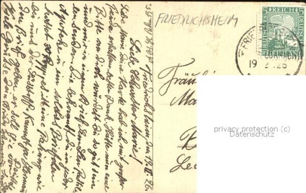 Friedrichsheim Rehaklinik Malsburg-Marze Gedicht Litho – Bild 2
