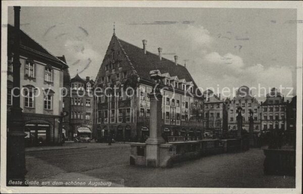 Augsburg Marktplatz Brunnen