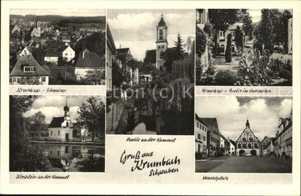 Krumbach Schwaben Kirche Kurgarten Kurbad Marktplatz