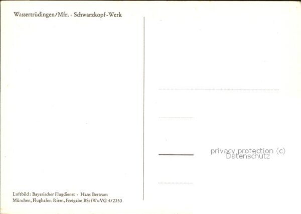 Wassertruedingen Schwarzkopf-Werk – Bild 2
