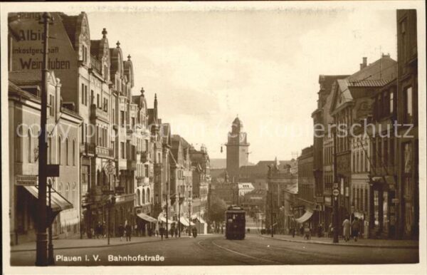 Plauen Vogtland Bahnhofstraße Straßenbahn Weinstube