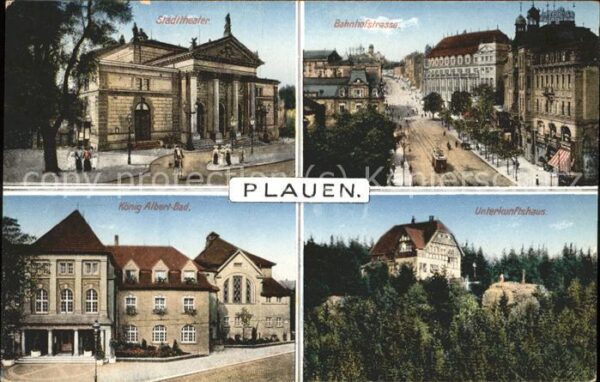 Plauen Vogtland König Albert Bad Stadttheater Bahnhofst