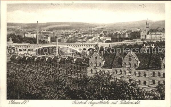 Plauen Vogtland Friedrich Augustusbrücke Totalansicht