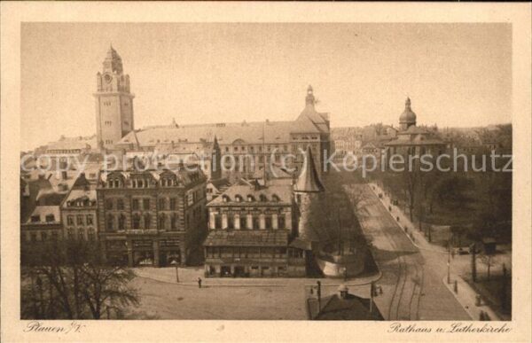 Plauen Vogtland Rathaus Lutherskirche