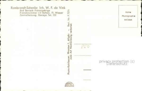 Bad Berneck Rembrandt Schenke – Bild 2