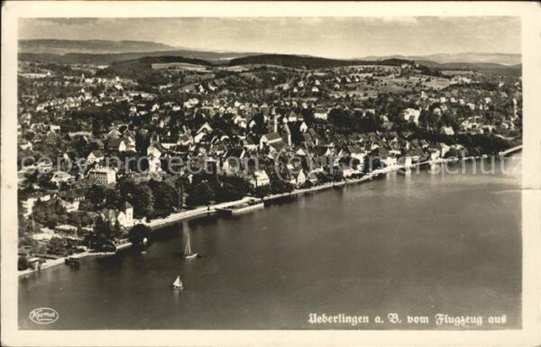 Bodensee Überlingen Flugzeugaufnahme