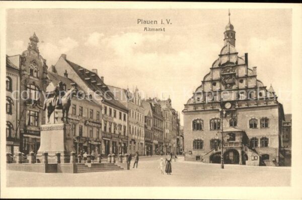 Plauen Vogtland Altmarkt Denkmal Pferd