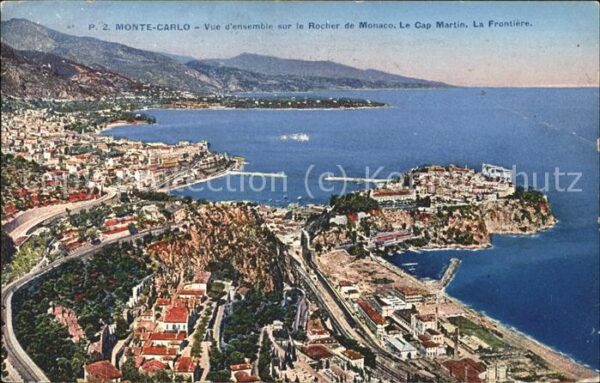 Monte-Carlo Vue d_ensemble sur le Rocher de Monaco