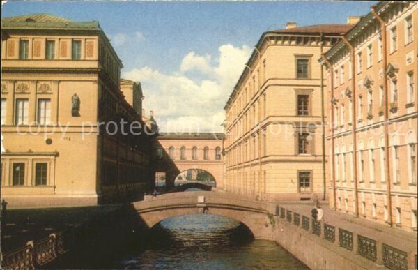 Leningrad St Petersburg Winter Canal