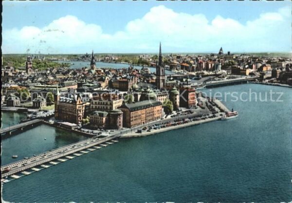 Stockholm Riddarholmen och Gamla Stan fran Stadsh