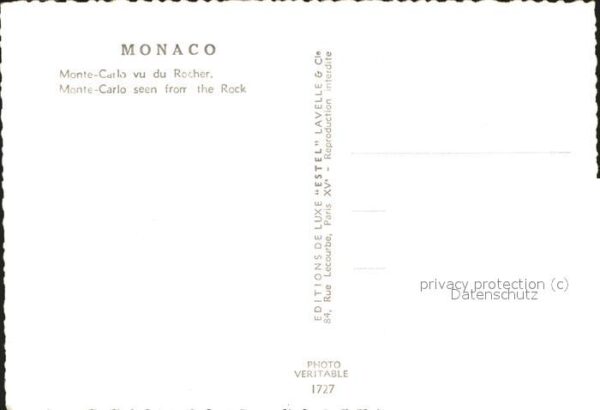 Monaco Monte-Carlo vu du Rocher – Bild 2