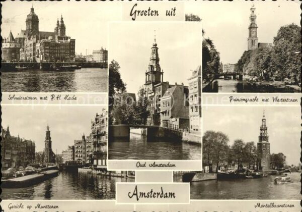 Amsterdam Niederlande Schreierstoren met PH Kade Prinsengrach