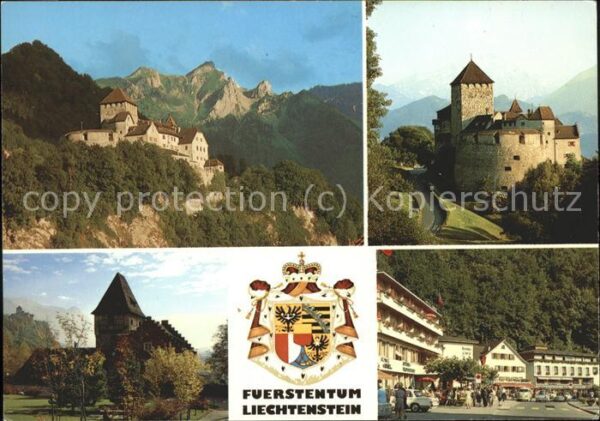 Liechtenstein  Schloss Vaduz Rotes Haus Zentrum