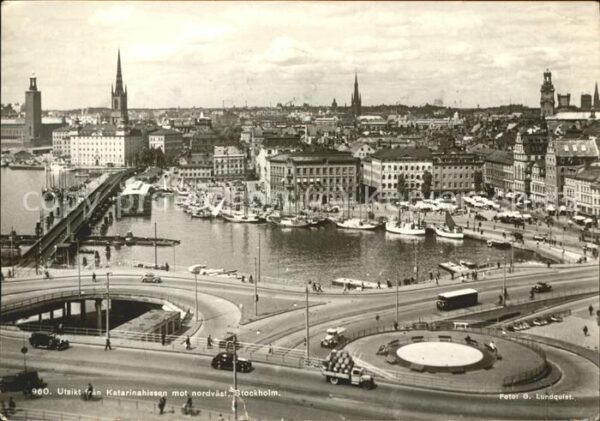 Stockholm Utsikt fran Katarinahissen mot nordväst