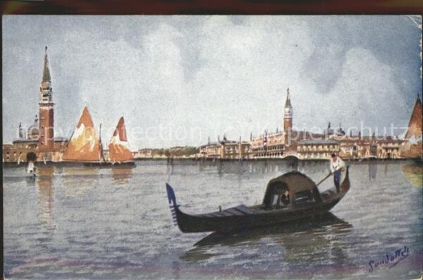 Venezia Venedig Riva Schiavoni Gondoliere