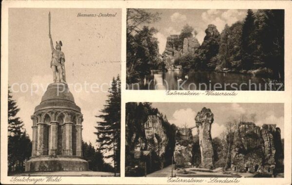 Hermannsdenkmal Externsteine Land und Seeseite