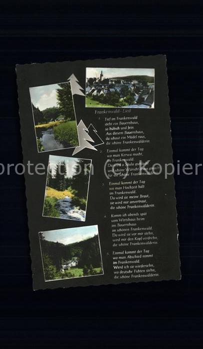Franken Oberfranken Partien im Frankenwald Gedicht