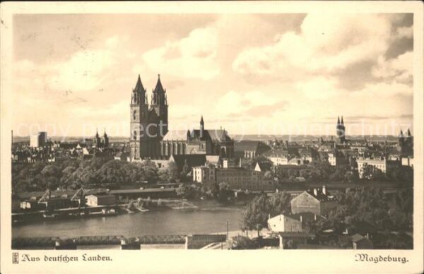 Magdeburg Panorama mit Kirche