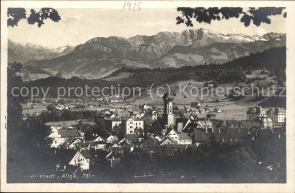 Immenstadt Allgaeu Gesamtansicht mit Alpen